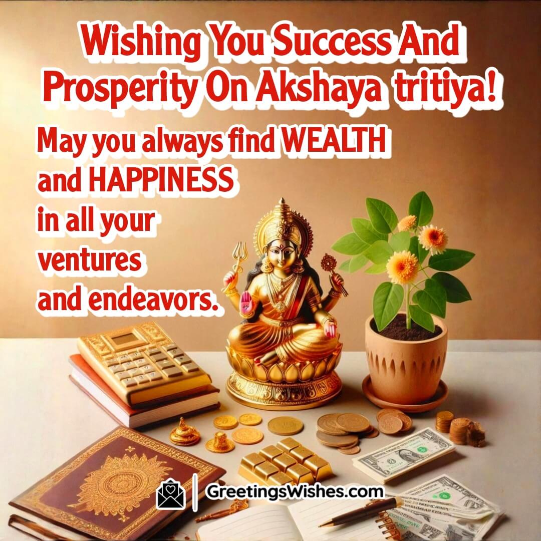 Akshaya Tritiya image featuring blessings in business and ventures, symbolizing success.
